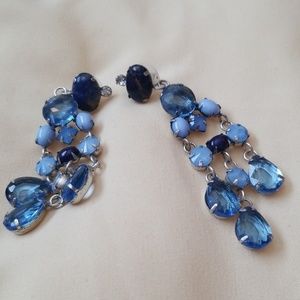 Blue Chandelier Earrings